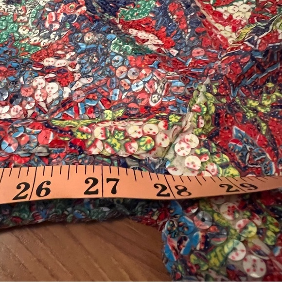 Saks Fifth Avenue Womens Multicolor Sequin Dress Pants Size 4 Straight leg Rare - Picture 9 of 10